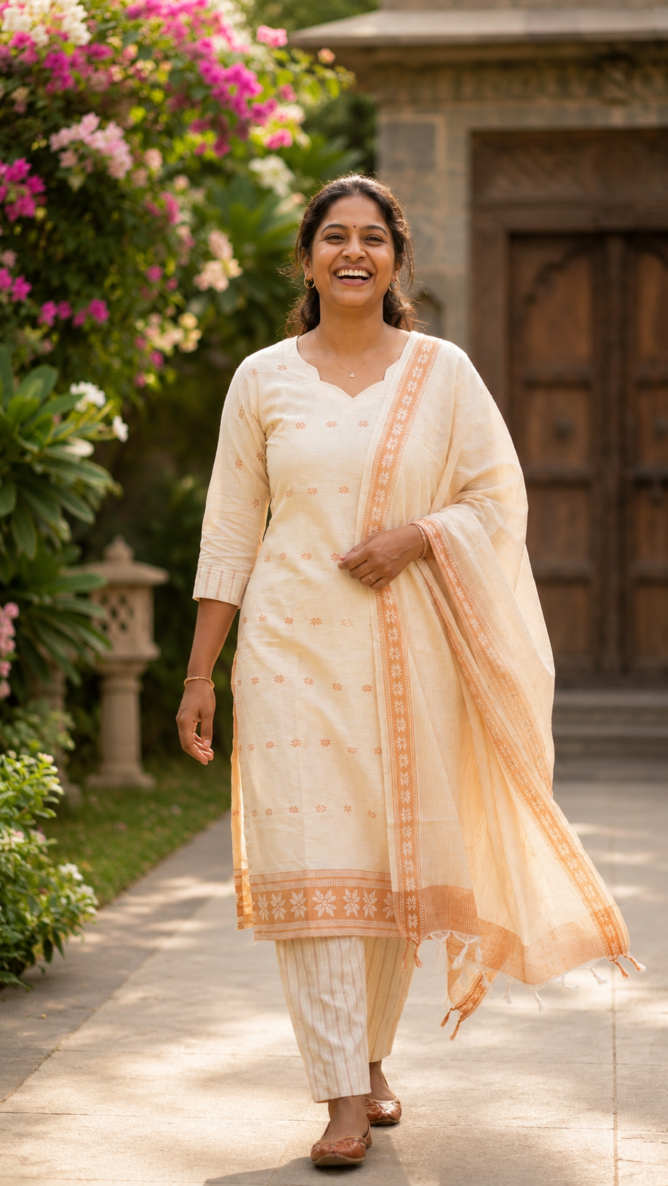 Ivory Grace Handloom Lining Cotton Salwar