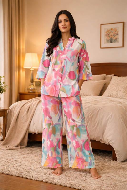 Pastel Breeze Cotton Pyjama