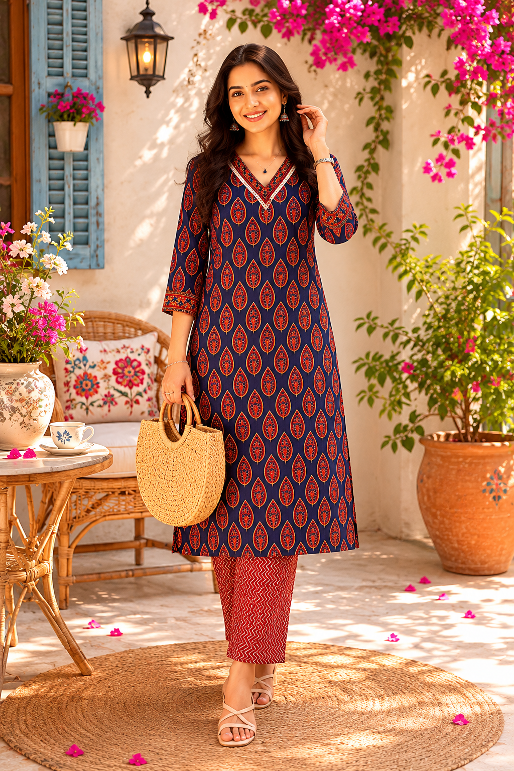 Royal Indigo Pure Cotton Kurta Pant