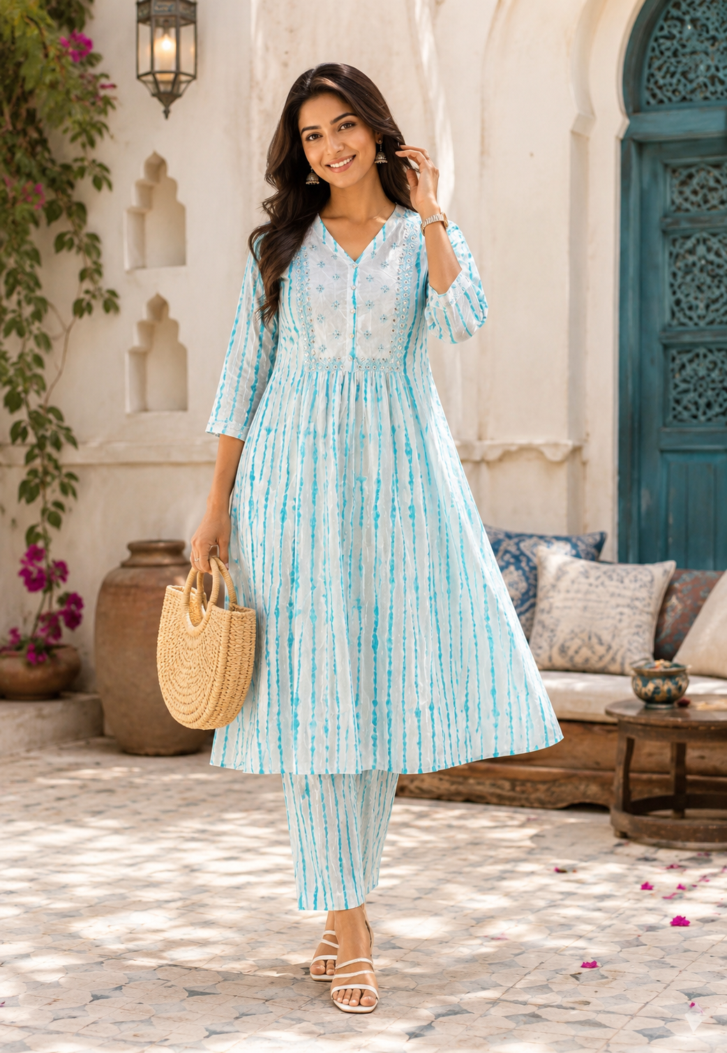 Skyline Breeze Pure Cotton Flare Coords