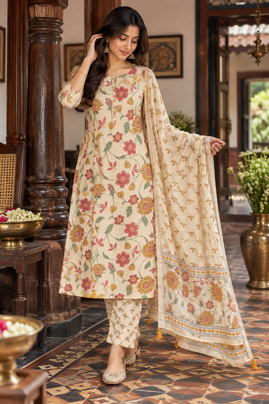 Floral Grace Princess-Cut Salwar
