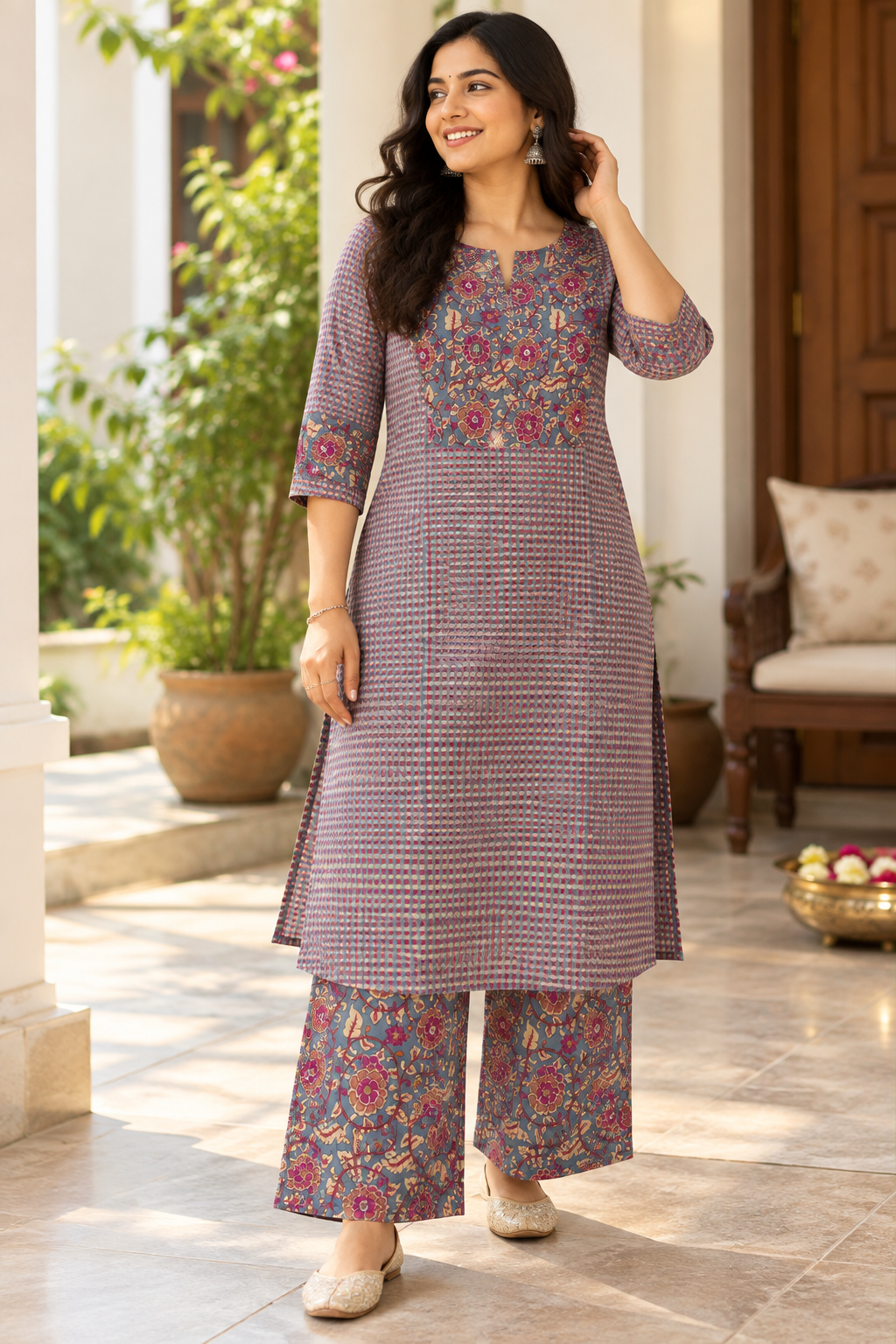 Royal Bloom A-Line Printed Kurta Pant