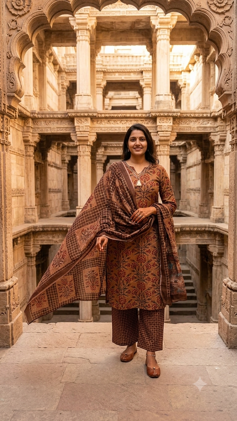 Mocha Heritage Cotton Salwar