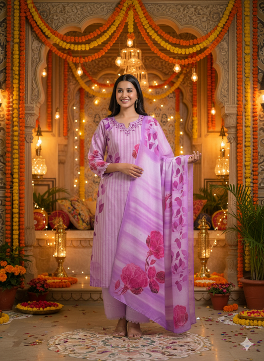 Lilac Salwar