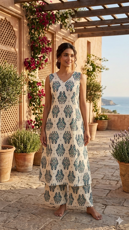 Azure Isle Handloom Co-ord