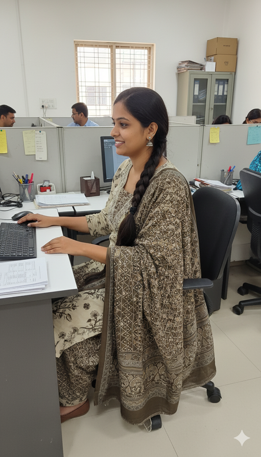 Lite Brown Cotton Salwar