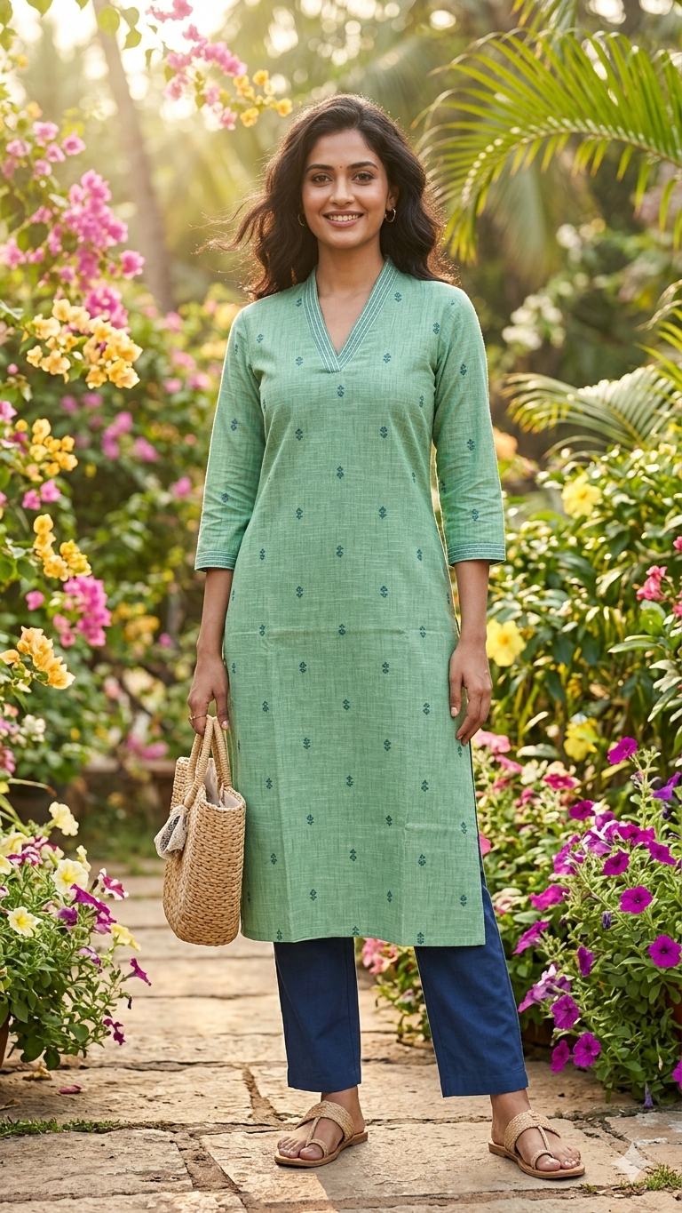 Mint Green Straight Kurta