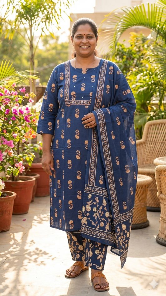 Royal Blue Plus Size Salwar