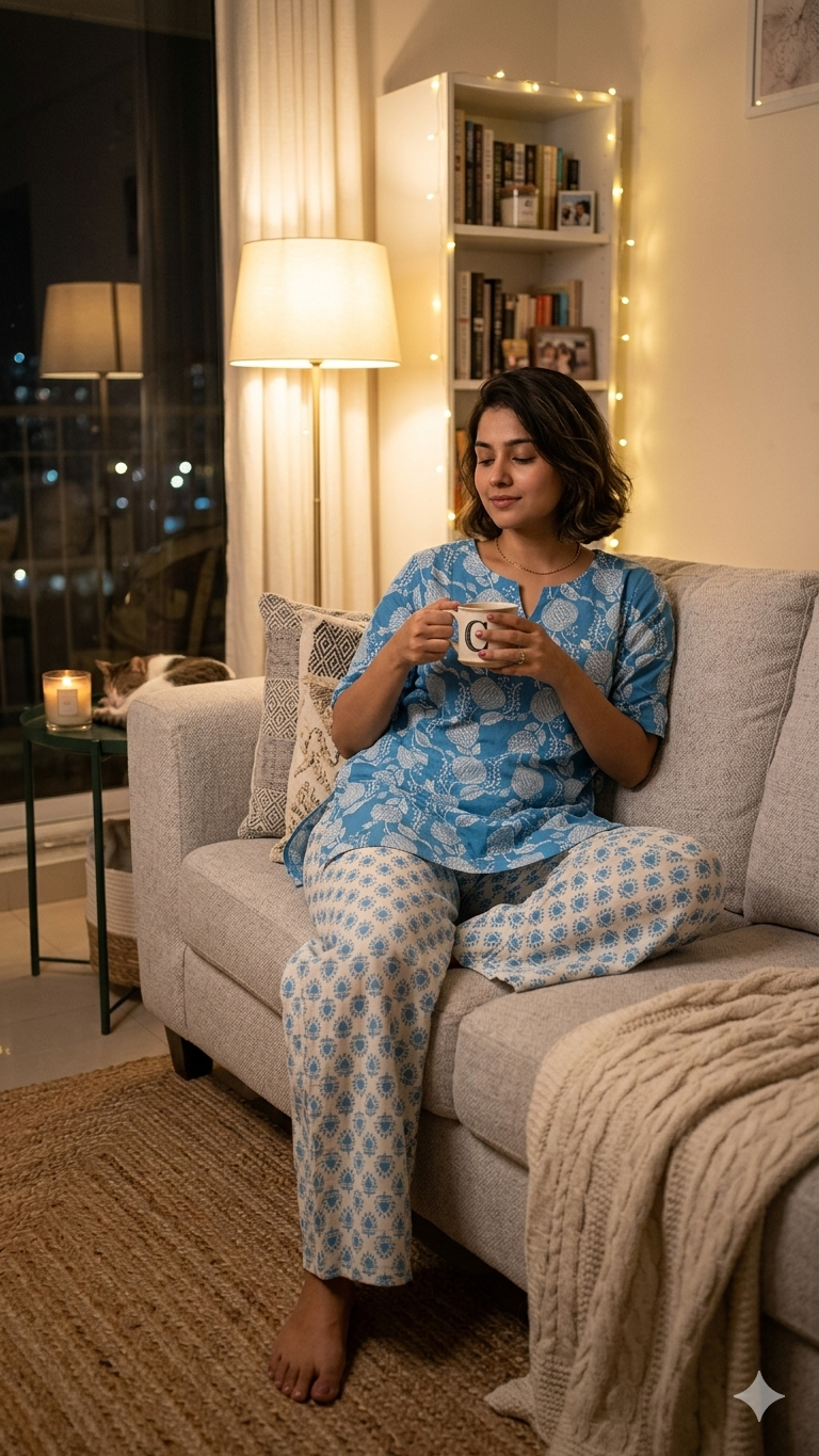 Moonlight Breeze – Cotton Pyjama