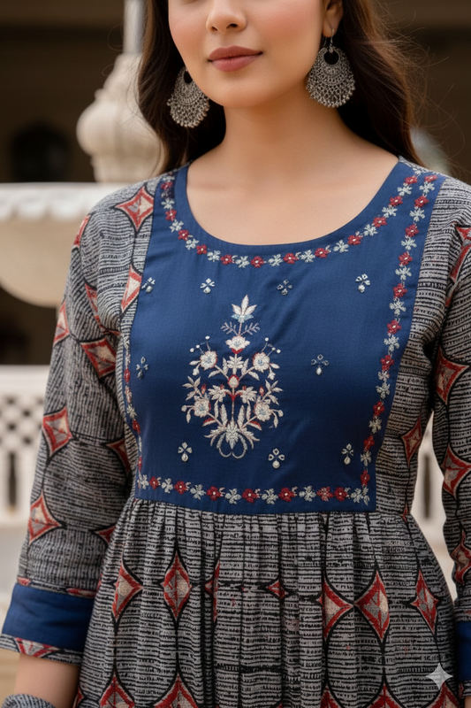 Royal Indigo Heritage Anarkali Salwar