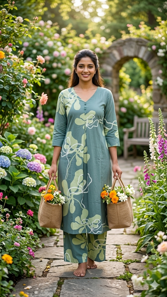 Sage Whisper Cotton Co-ords