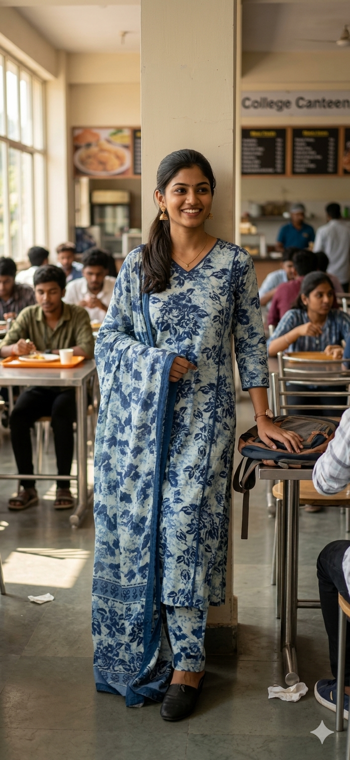 Indigo Bloom Cotton Salwar