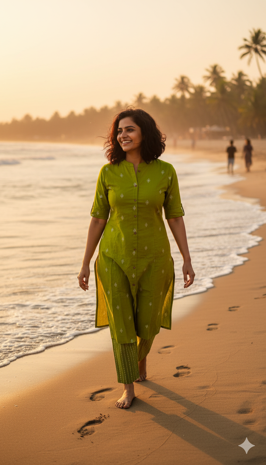 Leaf Green Kurta Pant