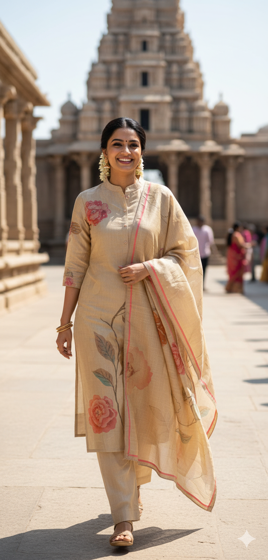 Golden Tissue Silk Salwar