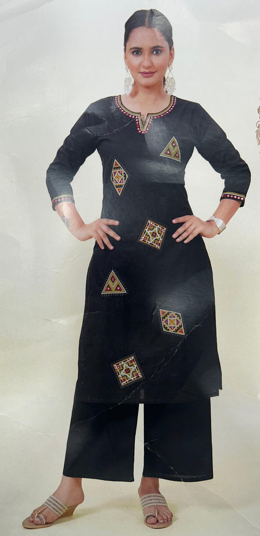 Black Handloom cotton Coords