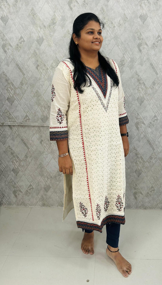 Beige Hakoba Kurti
