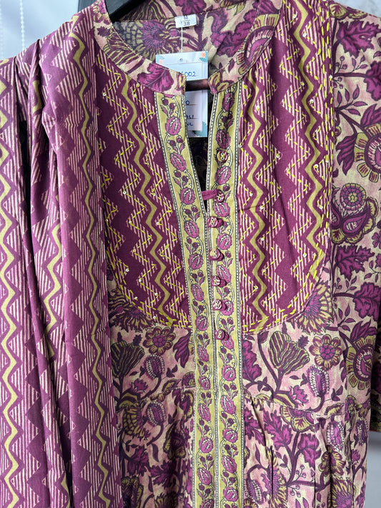 Wine Anarkali Dupatta