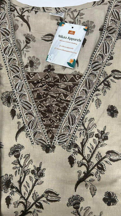 Lite Brown Cotton Salwar