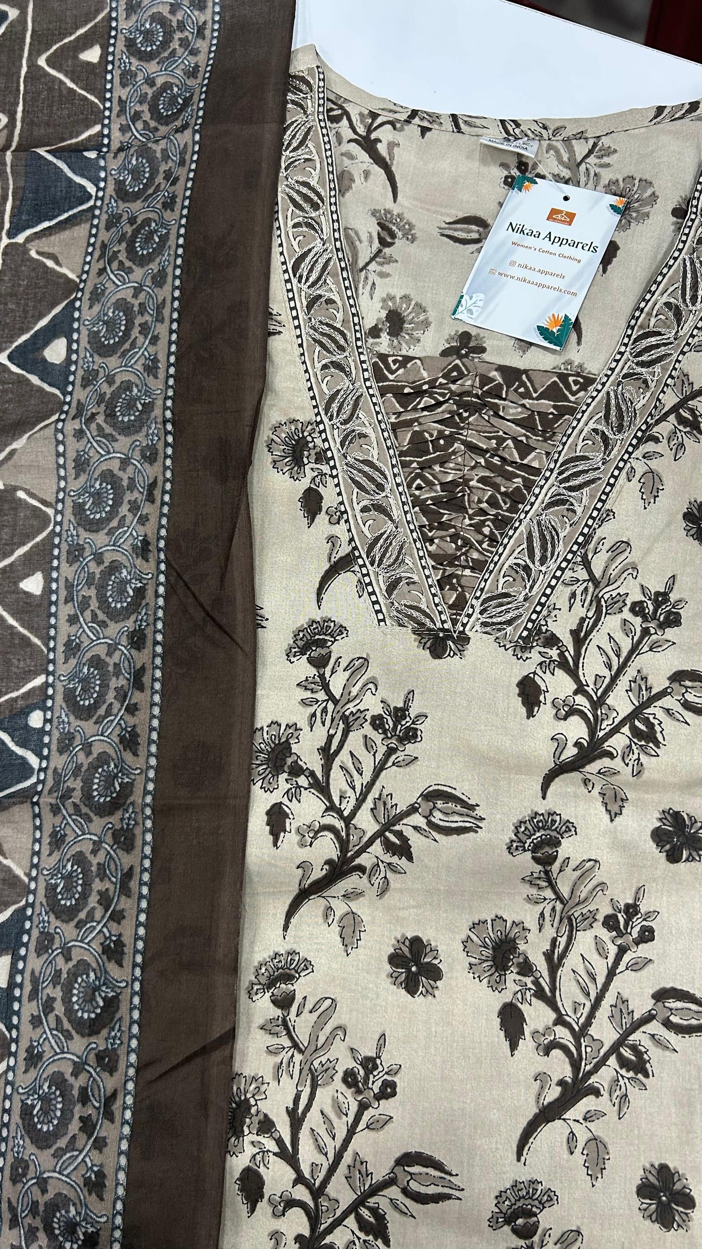 Lite Brown Cotton Salwar