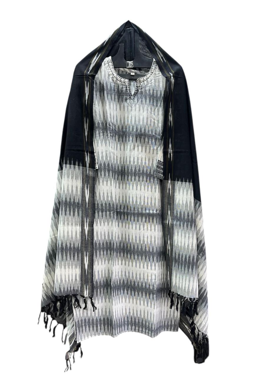 Black & White Ikkat Handloom Salwar