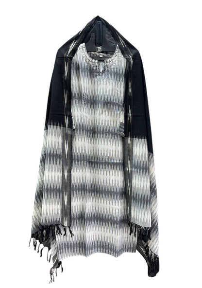 Black & White Ikkat Handloom Salwar
