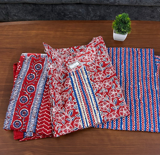 Red Blue Salwar