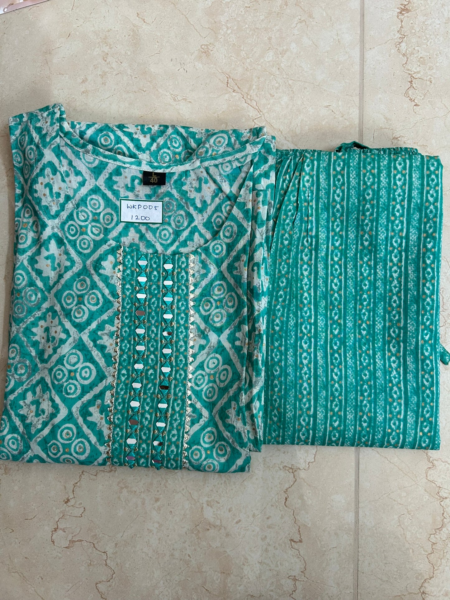 Teal Green Kurta Pant