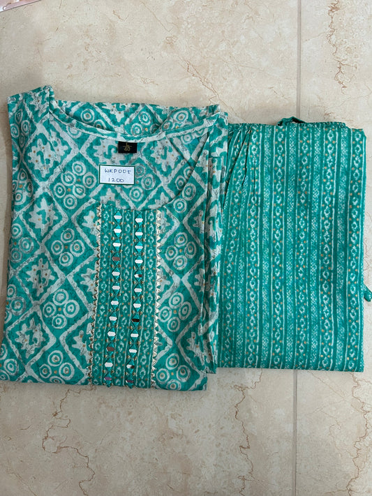 Teal Green Kurta Pant