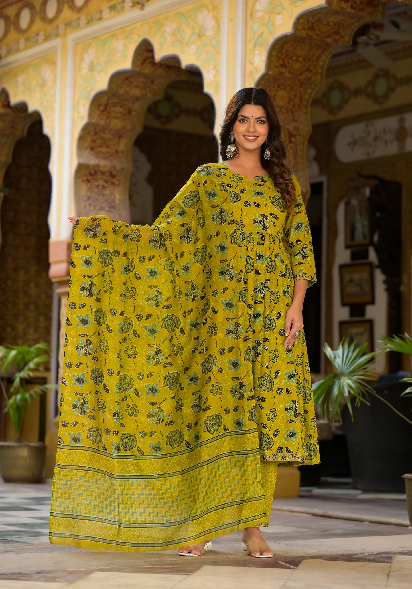 Lime Yellow - Green Salwar