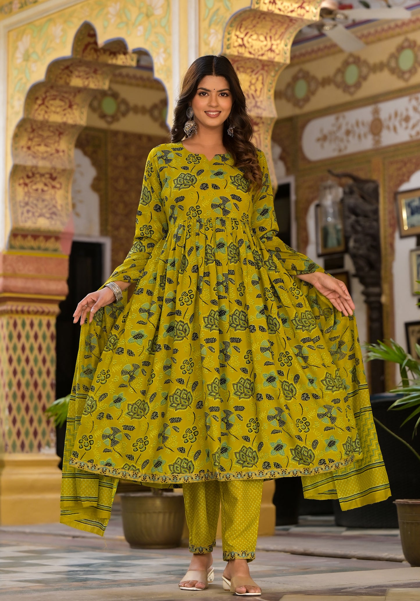 Lime Yellow - Green Salwar