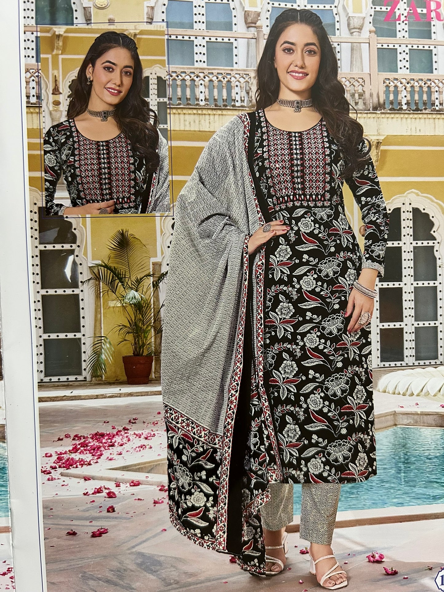 Black White Salwar