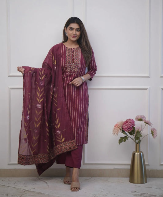 Deep Burgundy Salwar