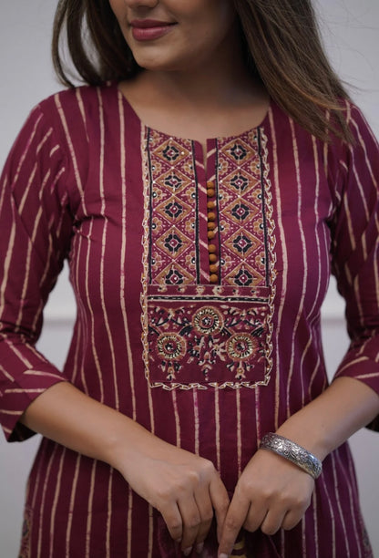 Deep Burgundy Salwar