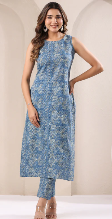 Indigo Blue Sleeveless Coords