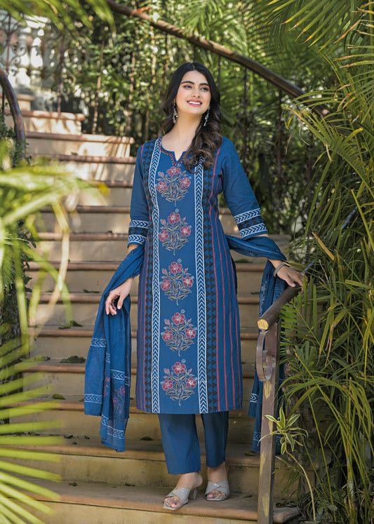 Indigo Blue Cotton Salwar