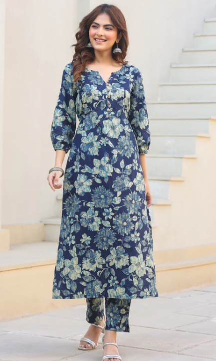 Ocean Bloom Pure Cotton Co-ords