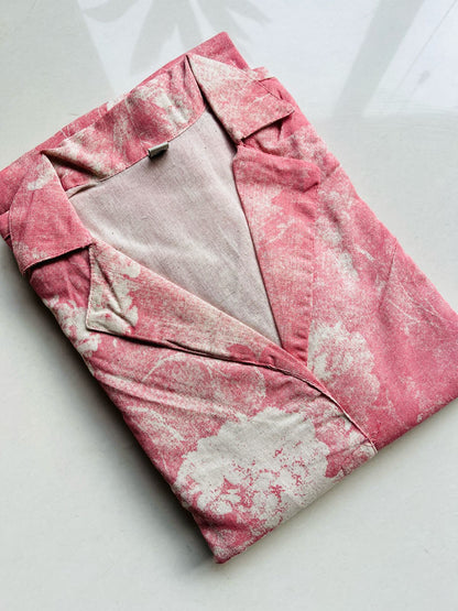 Pink Panelled Collar Maxi