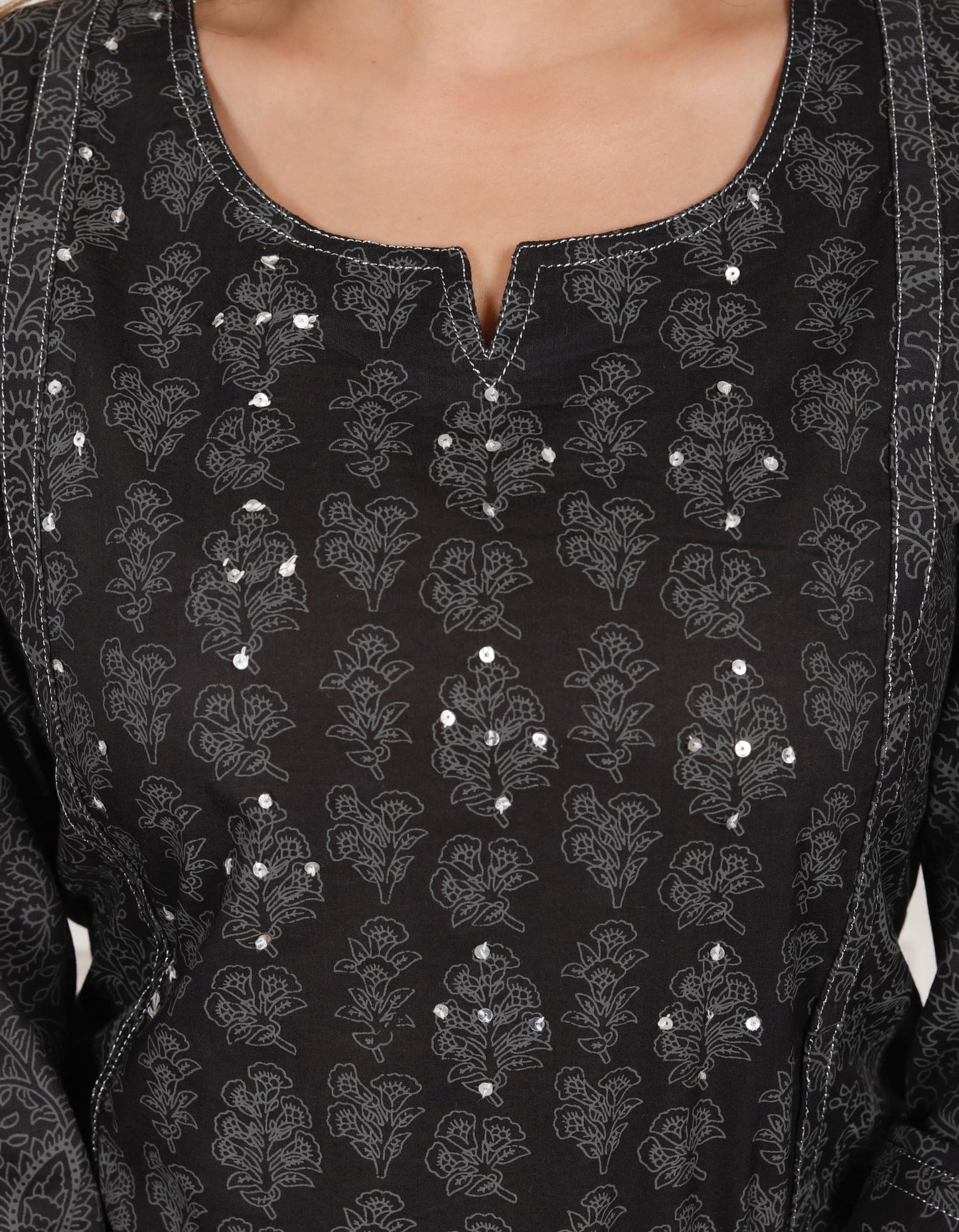 Pitch Black Salwar with Palazzo