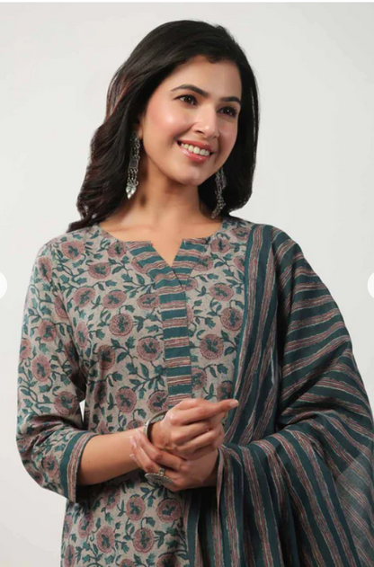 Grey -Dark Teal Salwar