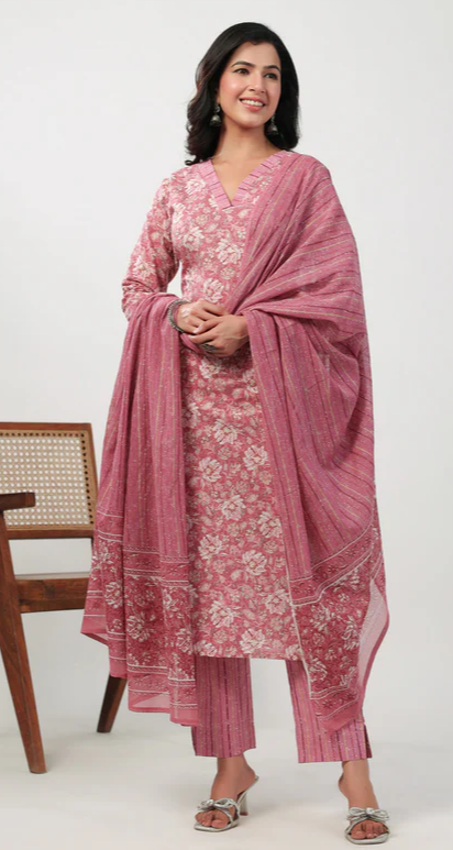 Baby Pink Cotton Salwar