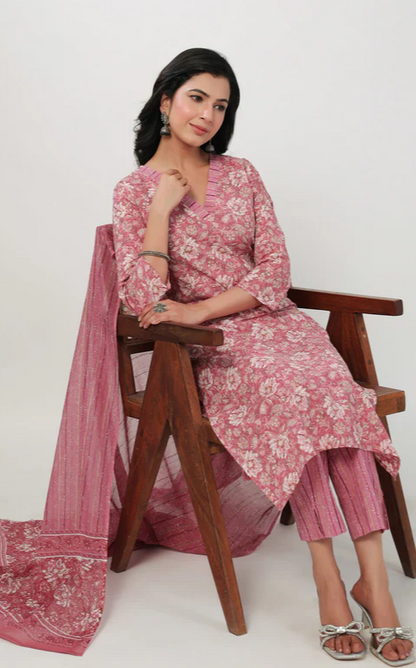 Baby Pink Cotton Salwar