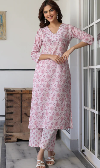 Baby Pink Cotton Coord