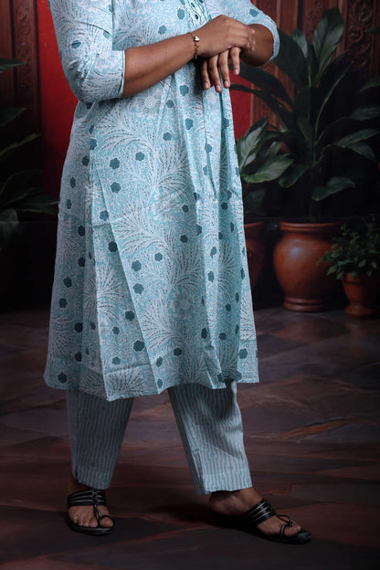 Lite Aqua Aline Kurta Pant