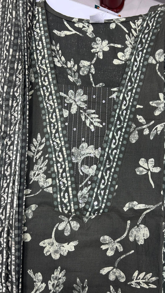 Bottle Green Cotton Salwar
