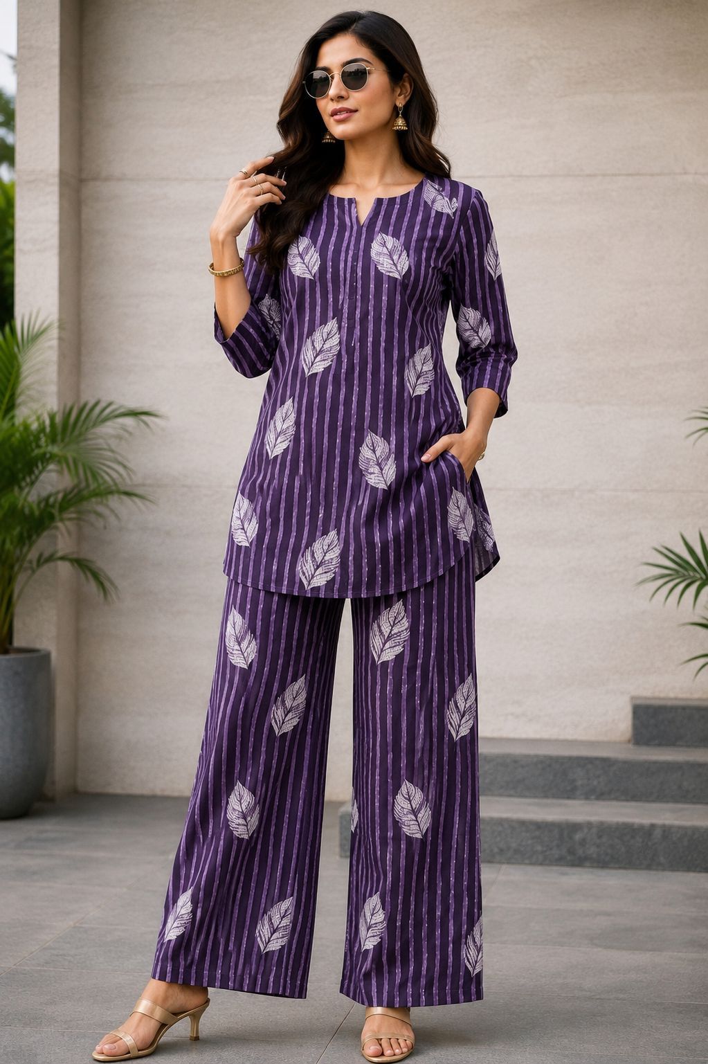 Royal Amethyst Leaf Pyjama