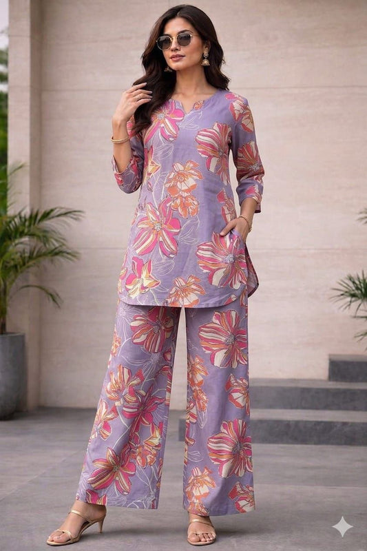 Lavender Blossom Cotton Pyjama