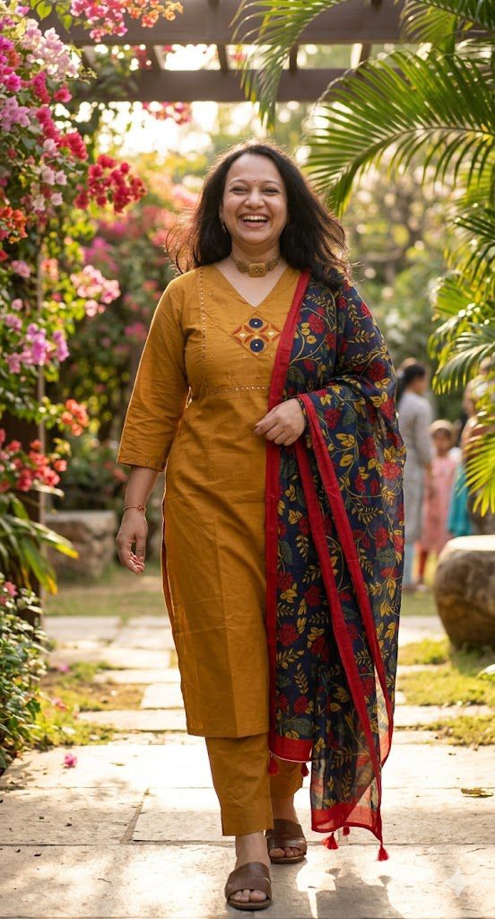 Amber Bloom Salwar with Floral Dupatta