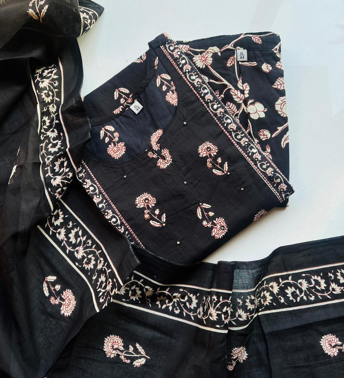 Midnight Blossom Plus Size Salwar