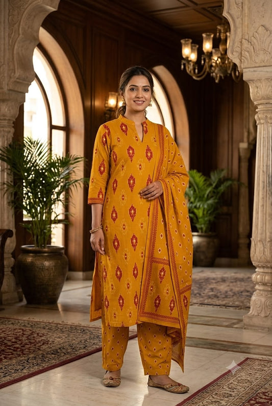 Mustard Royale Cotton Lining Salwar