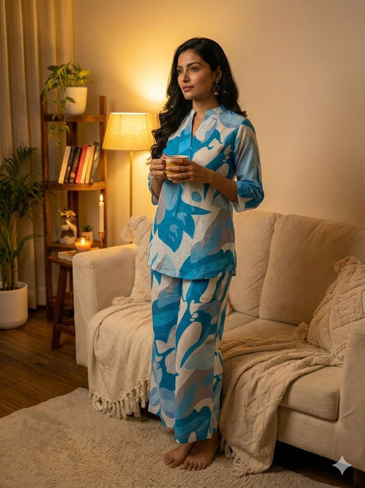 Ocean Mist Cotton Pyjama